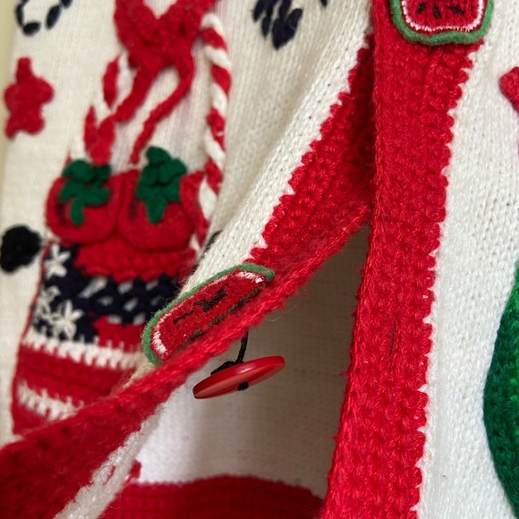 Eagle's Eye Festive Watermelon Knit Vest Vintage 4th of July - Picture 7 of 10